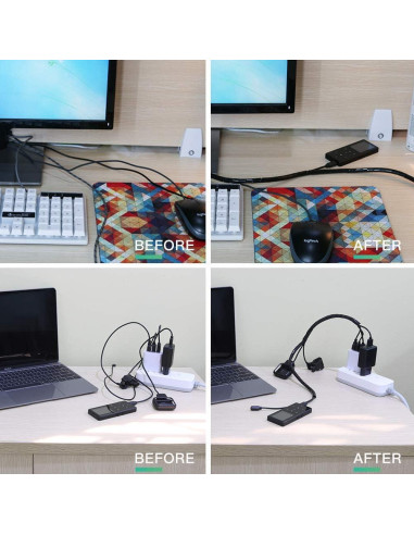 Envoltura de Cable Espiral AGPTEK 10m 2-Pack Flexible y Duradera