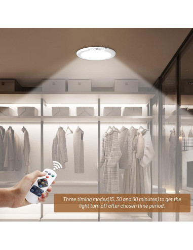 Luz de Techo Inalámbrica ANOTEK 19.05 cm con Sensor de Movimiento