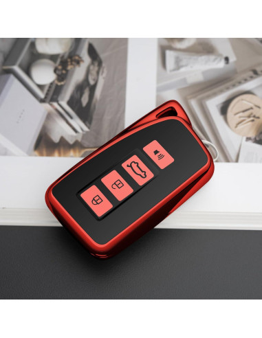 Funda de Llave de Coche Tengare Rojo para Lexus 2019-2022