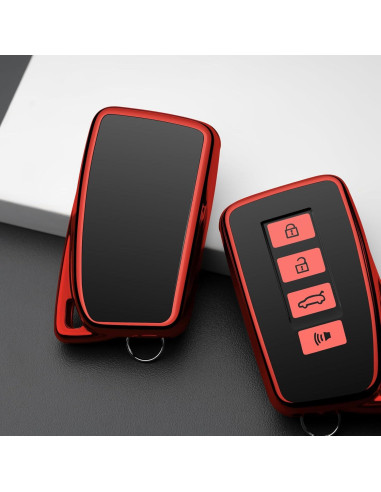 Funda de Llave de Coche Tengare Rojo para Lexus 2019-2022