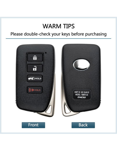 Funda de Llave de Coche Tengare Rojo para Lexus 2019-2022