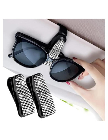 Juego de 2 Sujetadores de Gafas de Sol Turcee con Rhinestones