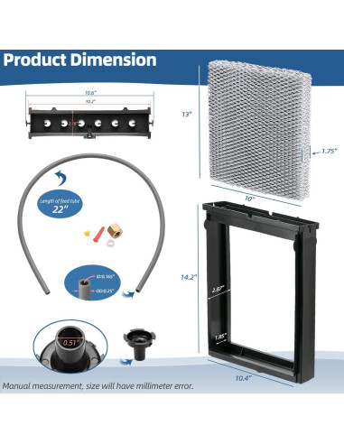 Kit de Mantenimiento para Humidificador Sconva 4839 con Filtro Panel 35