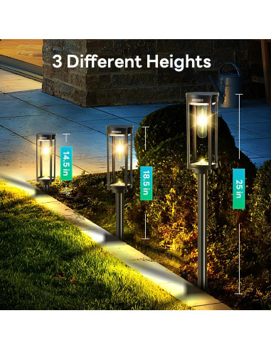 Luces de Camino Solares COXSENI 8PCS IP65 40LM Jardín