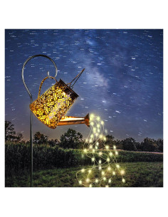 Luces de Riego Solar con Diseño de Copo de Nieve - Jardín