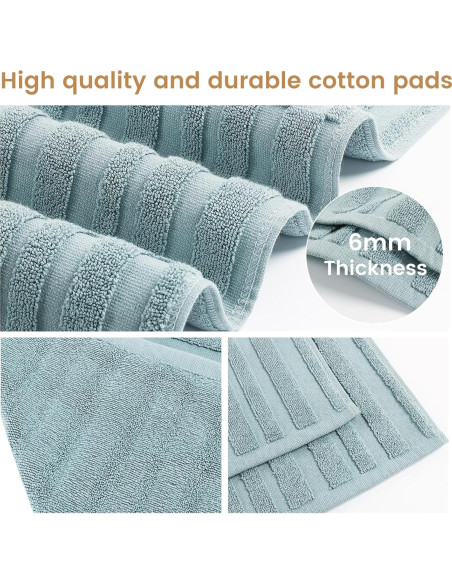 Alfombrillas de Baño SEMAXE 2-Pack Algodón Antideslizantes Azul Alfombrillas de Baño SEMAXE 2-Pack Algodón Antideslizantes Azul