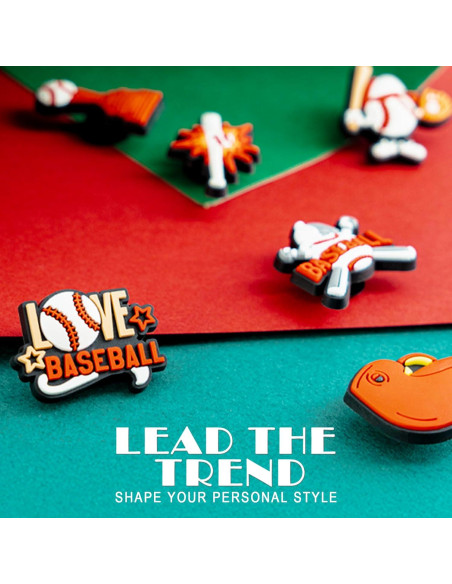 Accesorios para Zapatos Clog YLOKO 9 Pzs Deportes Béisbol Accesorios para Zapatos Clog YLOKO 9 Pzs Deportes Béisbol