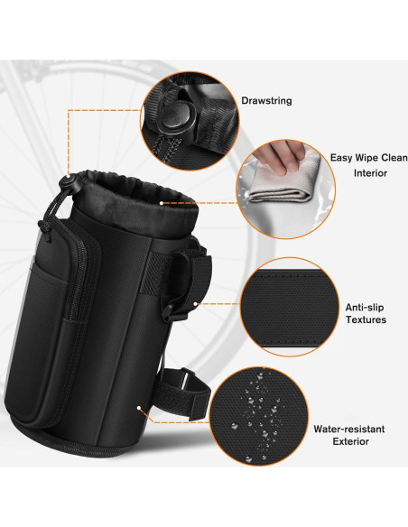 Soporte para Taza FINPAC Universal para Bicicleta y Andador - Negro Soporte para Taza FINPAC Universal para Bicicleta y Andador - Negro