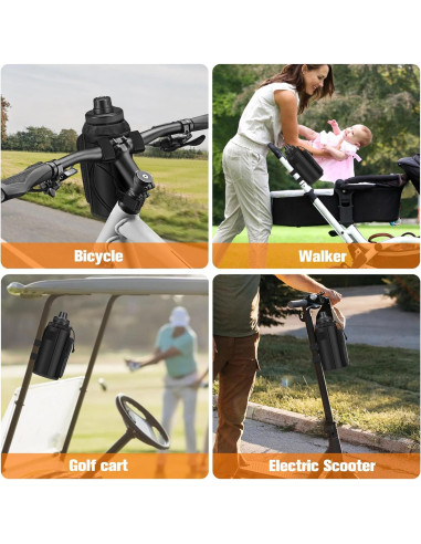 Soporte para Taza FINPAC Universal para Bicicleta y Andador - Negro