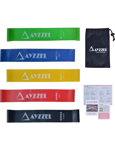 Bandas de Resistencia AYZZEL - Juego de 5 para Ejercicio