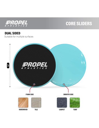 Set de 2 Deslizadores de Núcleo Propel Athletics con Video Gratis