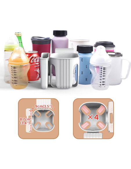 Soporte para Tazas Infantil iLulala Gris Compatible Carriolas Soporte para Tazas Infantil iLulala Gris Compatible Carriolas