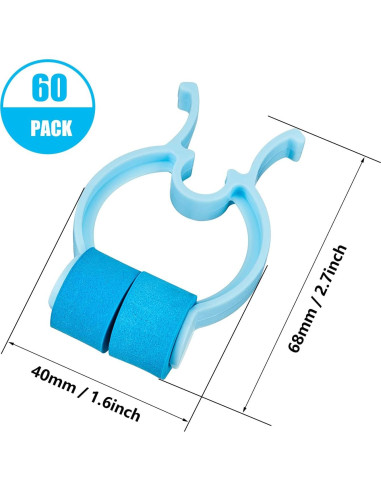 Clips de Parada Nasal de Espuma Frienda - 60 Piezas Azul