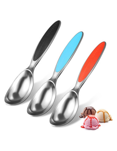 Juego de Cucharas para Helado CherHome - 3 Unidades Ergonómicas