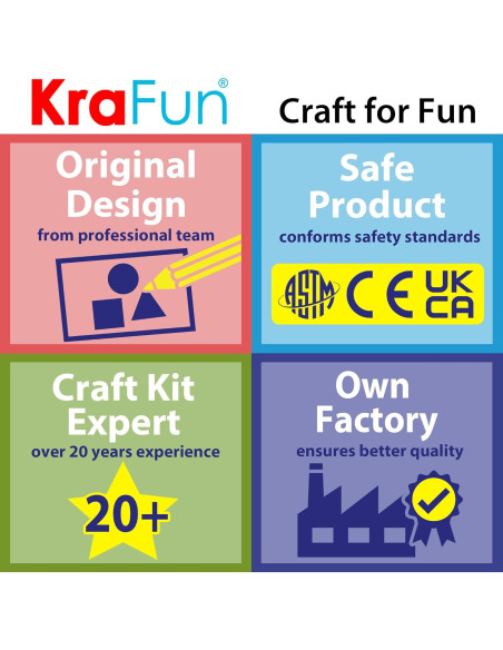 Kit de Manualidades de Animales KRAFUN para Niños 3-8 Años Kit de Manualidades de Animales KRAFUN para Niños 3-8 Años