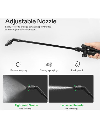 Pulverizador de Presión VIVOSUN 3L con Boquilla Ajustable