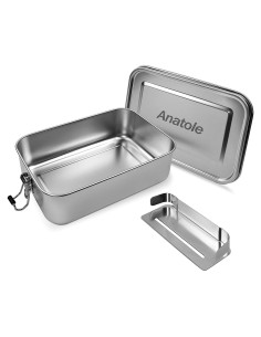 Caja Bento Acero Inoxidable Anatole 1400ml Hermética Apta Lavavajillas