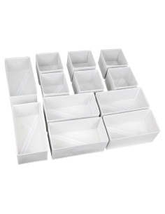 Juego de 12 Organizadores de Cajón Fordonral Tela Plegable