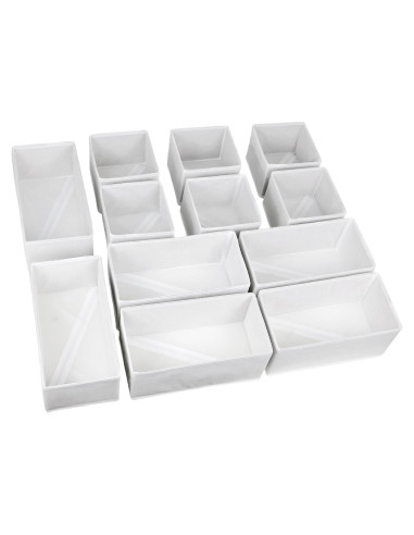 Juego de 12 Organizadores de Cajón Fordonral Tela Plegable