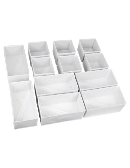 Juego de 12 Organizadores de Cajón Fordonral Tela Plegable Juego de 12 Organizadores de Cajón Fordonral Tela Plegable