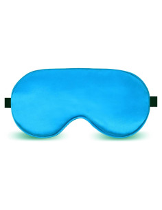 Máscara para dormir de seda Bodbop ajustable azul 20x10 cm