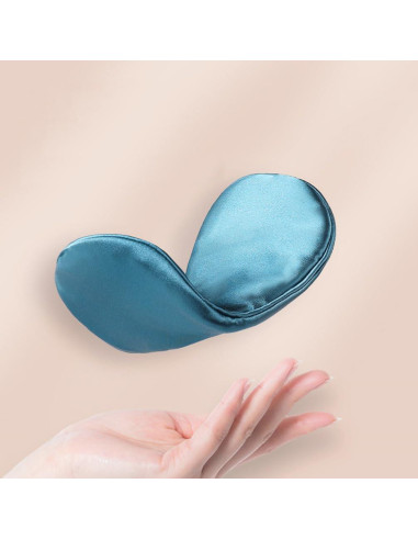 Máscara para dormir de seda Bodbop ajustable azul 20x10 cm