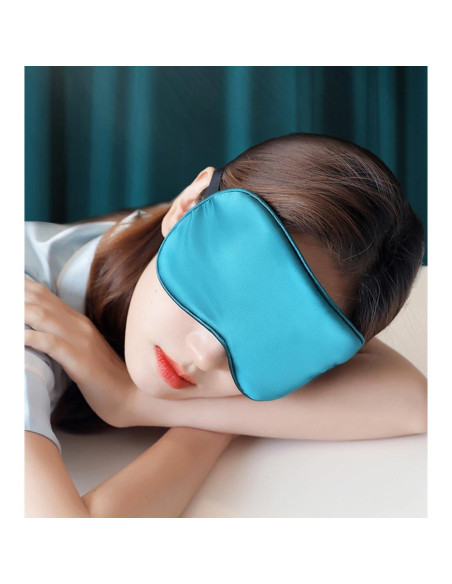 Máscara para dormir de seda Bodbop ajustable azul 20x10 cm Máscara para dormir de seda Bodbop ajustable azul 20x10 cm