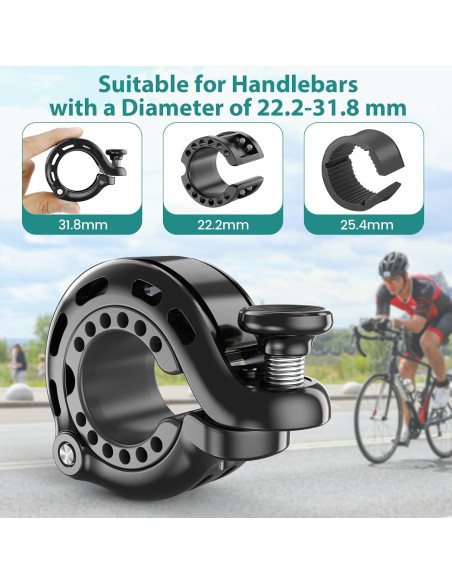 Campana de Bicicleta Topcrown TQB02 110 dB Manillar 22.2-31.8 mm Campana de Bicicleta Topcrown TQB02 110 dB Manillar 22.2-31.8 mm