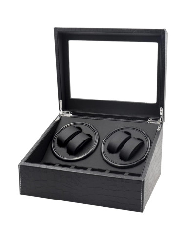 Reloj Winder ZOEJOE para 4 Relojes Automáticos, Cuero