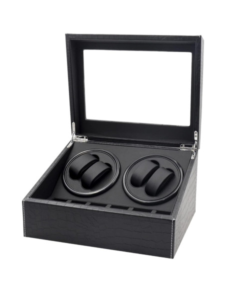 Reloj Winder ZOEJOE para 4 Relojes Automáticos, Cuero Reloj Winder ZOEJOE para 4 Relojes Automáticos, Cuero
