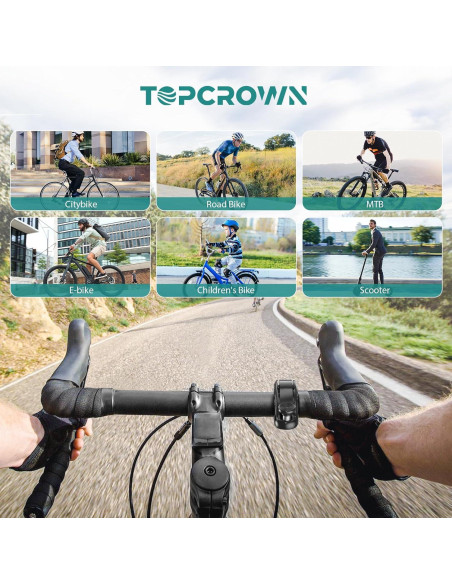 Campana de Bicicleta Topcrown TQB02 110 dB Manillar 22.2-31.8 mm Campana de Bicicleta Topcrown TQB02 110 dB Manillar 22.2-31.8 mm