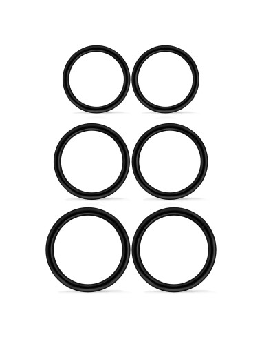 3 Pares Aros Nasales 316L Acero Quirúrgico Negro 14G