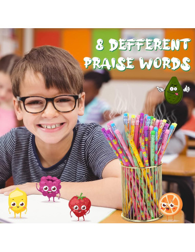 Lápices Aromatizados Leinuosen 48 Pcs Motivacionales para Niños