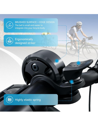 Campana de Bicicleta Greallthy D031 de Aluminio, Sonido Fuerte