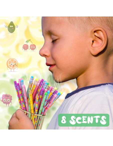 Lápices Aromatizados Leinuosen 48 Pcs Motivacionales para Niños Lápices Aromatizados Leinuosen 48 Pcs Motivacionales para Niños
