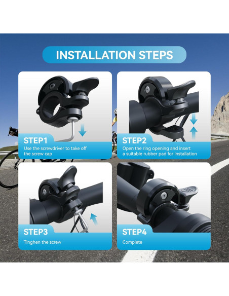 Campana de Bicicleta Greallthy D031 de Aluminio, Sonido Fuerte Campana de Bicicleta Greallthy D031 de Aluminio, Sonido Fuerte