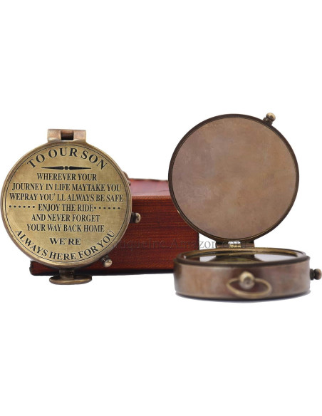 Brújula de Navegación WOANIN con Estuche de Cuero 50mm Brújula de Navegación WOANIN con Estuche de Cuero 50mm