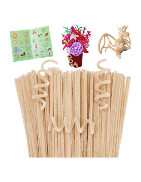 100 Limpiapipas Chenille Durazno Giwrmu para Manualidades 100 Limpiapipas Chenille Durazno Giwrmu para Manualidades