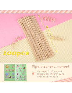 100 Limpiapipas Chenille Durazno Giwrmu para Manualidades 2