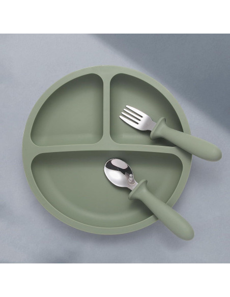 Set de Alimentación para Bebés Eascrozn - 2 Platos Silicona 190g Set de Alimentación para Bebés Eascrozn - 2 Platos Silicona 190g