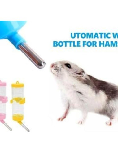 Botella de Agua para Hamsters Pssopp 125ml Sin Goteo