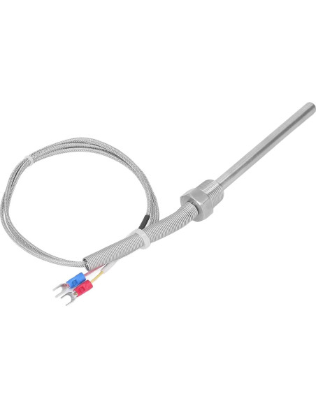 Termopar Tipo K Srliya 0-400C 8mm x 100mm Sonda Inoxidable Termopar Tipo K Srliya 0-400C 8mm x 100mm Sonda Inoxidable