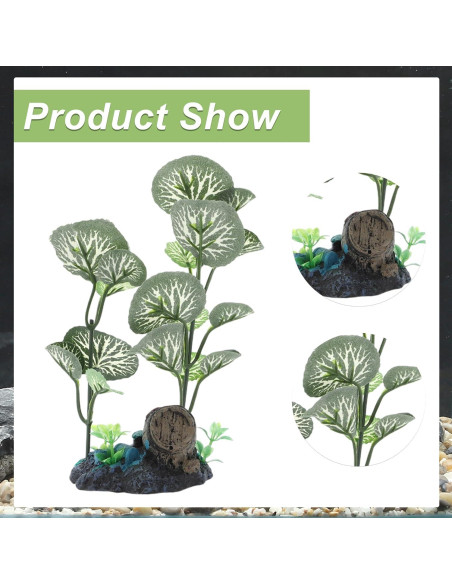 Planta Plástica para Acuario CAPASTEC 17cm Verde Hojas Redondas Planta Plástica para Acuario CAPASTEC 17cm Verde Hojas Redondas
