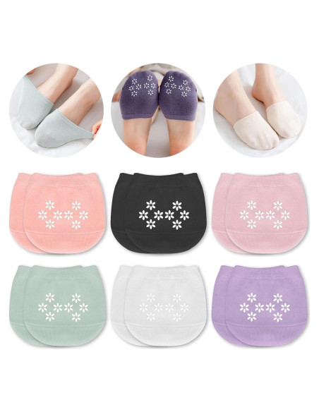 6 Pares de Calcetines Invisibles para Mujeres Antideslizantes 6 Pares de Calcetines Invisibles para Mujeres Antideslizantes