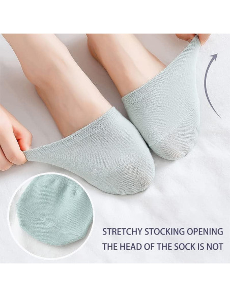 6 Pares de Calcetines Invisibles para Mujeres Antideslizantes 6 Pares de Calcetines Invisibles para Mujeres Antideslizantes