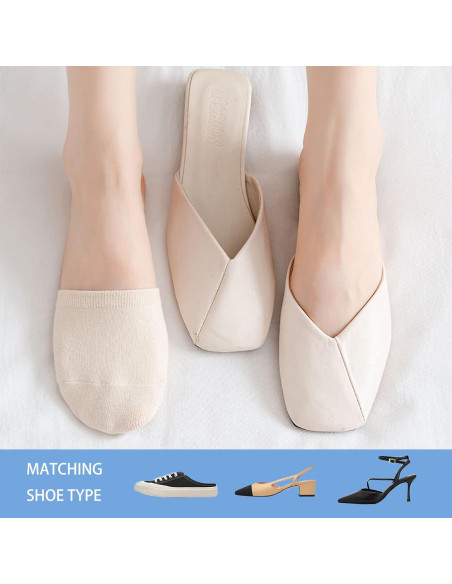 6 Pares de Calcetines Invisibles para Mujeres Antideslizantes 6 Pares de Calcetines Invisibles para Mujeres Antideslizantes