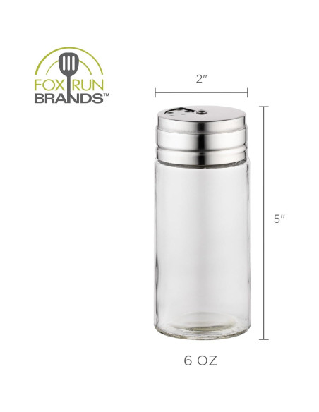 Tarro de Especias de Vidrio Fox Run 5167 con Tapa de Acero Inoxidable 180ml Tarro de Especias de Vidrio Fox Run 5167 con Tapa de Acero Inoxidable 180ml