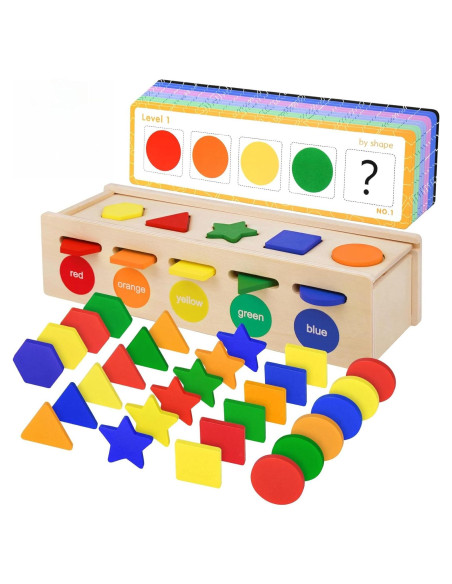 Clasificador de Formas de Madera Besslly para Niños 1-3 Años Clasificador de Formas de Madera Besslly para Niños 1-3 Años