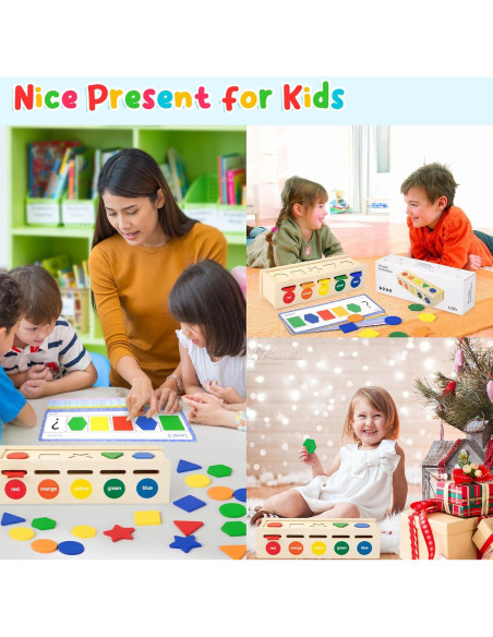 Clasificador de Formas de Madera Besslly para Niños 1-3 Años Clasificador de Formas de Madera Besslly para Niños 1-3 Años