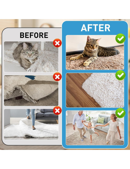 GOSALISU Almohadillas Antideslizantes 8 Pcs para Alfombras